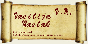 Vasilija Maslak vizit kartica